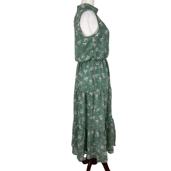 Lush Green Floral Maxi Dress - Picture 3 of 10